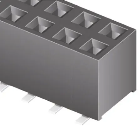 Produktfoto 1 von Samtec TLE Leiterplattenbuchse Gerade Oberfläche 6-polig / 2-reihig, Raster 2 mm Lot