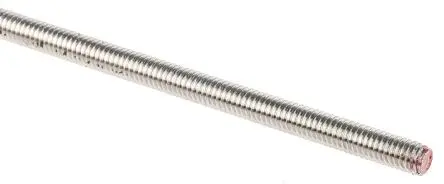 Produktfoto 1 von RS PRO M3 Sammelschiene mit Gewinde Edelstahl 1 m Finish glatt