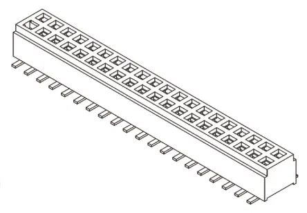 Samtec CLM Leiterplattenbuchse Gerade Oberfläche 40-polig / 2-reihig, Raster 1 mm Lot