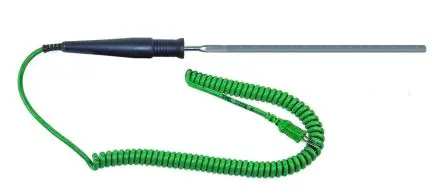 Produktfoto 1 von RS PRO Temperatursensor, Typ K, Flacher Kopf x 200 mm Luft, Ø 7 mm, max.Temp 450 °C