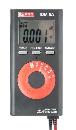 Produktfoto 1 von RS PRO IDM5A Tragbar Digital Multimeter, CAT, CAT III, ISO-kalibriert