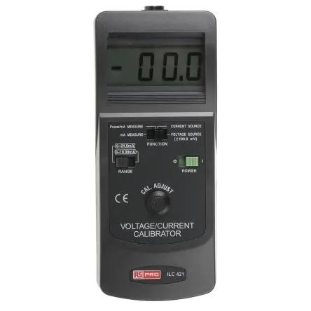 Produktfoto 1 von RS PRO CC421-G Strom- und Spannungskalibrator, 199.9V dc / 24 mA, ±0.25 % + 1 Digit