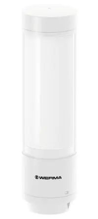 Produktfoto 1 von Werma eSIGN LED Signalturm 9-stufig 24V Blinken, Doppelblitz, Filament/Warnsummer, permanent Basis, Rohr 271 mm
