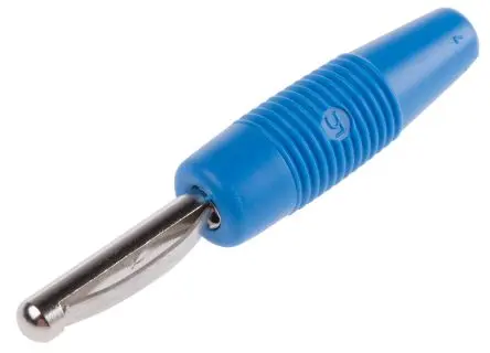 Produktfoto 1 von Hirschmann Test & Measurement 4 mm Stecker Blau Bananenstecker, Kontakt Nickel, 60V dc 16A, Schraubanschluss