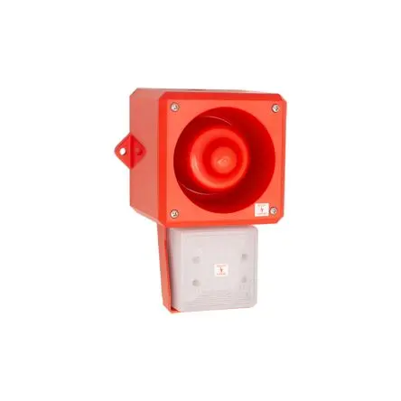 Produktfoto 1 von Clifford & Snell YL50 Hi Vis, Filament/Warnsummer-Licht Beacon-Sounder-Kombination 24V dc Matt IP66 Wand / 112 dB 112 dB