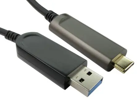 Produktfoto 1 von RS PRO Stecker USB-Kabel, USB Typ A Stecker / USB Typ C, 5 m USB 3.1 Schwarz