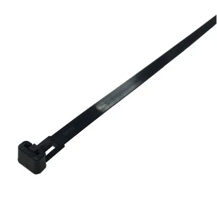 Produktfoto 1 von RS PRO Nylon 6.6 Kabelbinder Nicht lösbar Schwarz 7.6mm x 250 mm