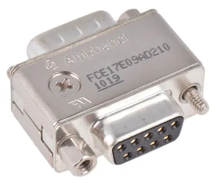 Amphenol Communications Solutions Sub-D Adapter 9-Wege D-Sub Stecker Stecker D-Sub 9-polig Buchse Buchse