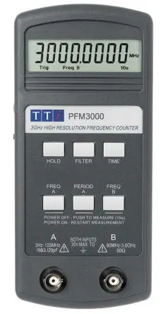 Produktfoto 1 von Aim-TTi PFM3000 Frequenzzähler 6 Digits 3 Hz / 3 GHz, Typ N, ISO-kalibriert