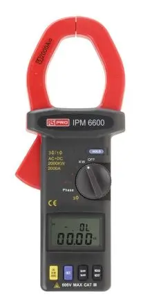Produktfoto 1 von RS PRO IPM6600 Stromzange Stromstärkenmesszange 2 kA CAT III 600 V ac, 600 V dc
