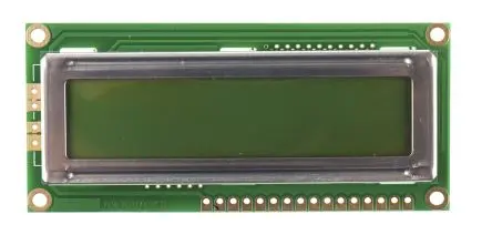 Produktfoto 1 von Displaytech Monochrom LCD, Alphanumerisch LED Gelb, Grün 2 x 16, Hintergrund Grün, Parallel Interface