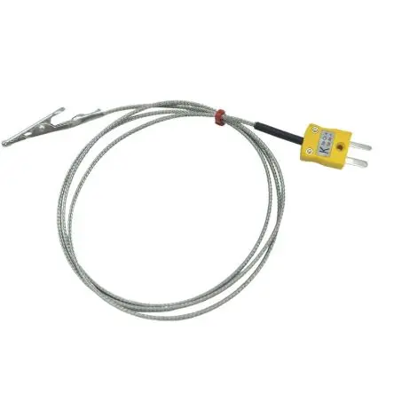 Produktfoto 1 von RS PRO Crocodile Clip Thermocouple Edelstahl Krokodilklemme-Thermoelement Typ K x 1 m -50 °C → 250 °C