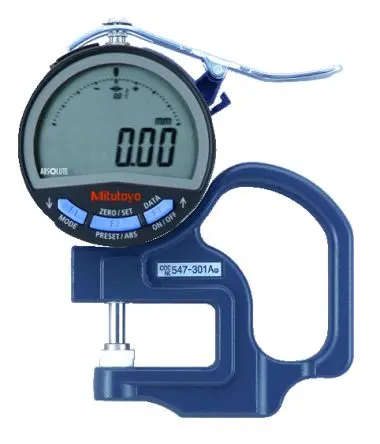 Produktfoto 1 von Mitutoyo 547 Materialdickenlehre mit LCD Anzeige, 0 mm → 10 mm ±20 μm / 0.01 mm