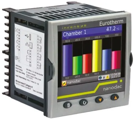 Produktfoto 1 von Eurotherm NANODAC/VL 3-Kanal Grafik Kurvenschreiber Strom, Millivolt, Widerstand, Temperatur, Spannung
