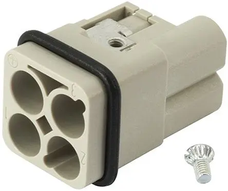 Produktfoto 1 von HARTING HAN Modular Industrie-Steckverbinder Kontakteinsatz Stecker, 3-polig 40A, Kabel, Steckverbindereinsatz