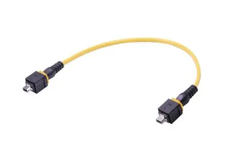 HARTING Type A Plug Cat6a Ethernet-Kabel, 300 mm, Schwarz, A Gerade Stecker, B Gerade Stecker Geschirmte PUR,