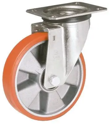 Produktfoto 1 von LAG Drehbar Rolle, Rad ø 100 mm, 120 kg, Ges H. 128 mm, Rad B. 30 mm