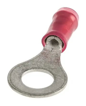 Produktfoto 1 von TE Connectivity PIDG Ringkabelschuh, Isoliert 22 AWG, Nylon, Rot, 16 AWG max.AWG, aussen ø 11.91 mm, innen ø 6.35 mm, M6