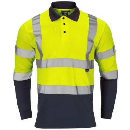 Produktfoto 1 von Supertouch Lang Marine, Gelb Unisex 100 % Polyester SHV-30L49 Polohemd S