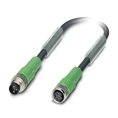Produktfoto 1 von Phoenix Contact 14158, 3-polig Sensor-Betätigungselementkabel, M8, Gerade Stecker 3 / M8, Gerade Buchse, Länge 3 m
