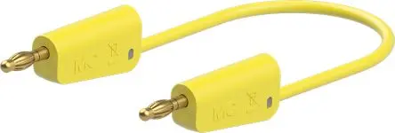 Produktfoto 1 von Staubli Messleitung 19A Stecker / Stecker, Gelb 1 m, 30V ac