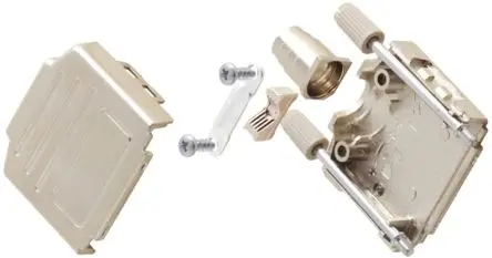 Produktfoto 1 von MH Connectors MHDPPK-T/M D-Sub-Gehäuse Gerade, 37-polig, D: D-Sub-Gehäuse Zugentlastung, Silber, Größe C, aus ABS