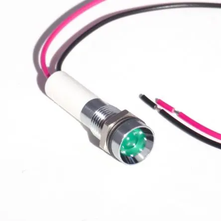 CML 1905X Grün Tafelmontage-Anzeige, Draht 12V dc M8, IP67