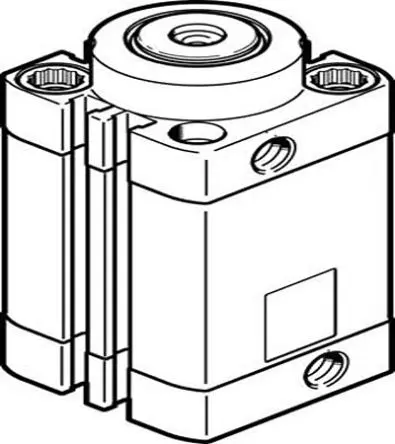 Produktfoto 1 von Festo Serie DFSP-32-25-DF-PA Pneumatikzylinder, Kolben-Ø 32 mm, bis 10 bar