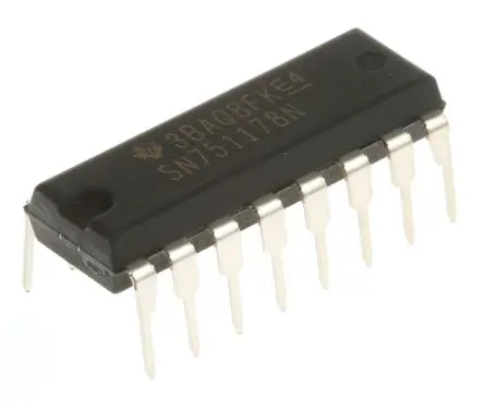 Produktfoto 1 von Texas Instruments Leitungstransceiver Leitungstransceiver SN75 2-Bit Differenzial Nicht invertierend 16-Pin PDIP