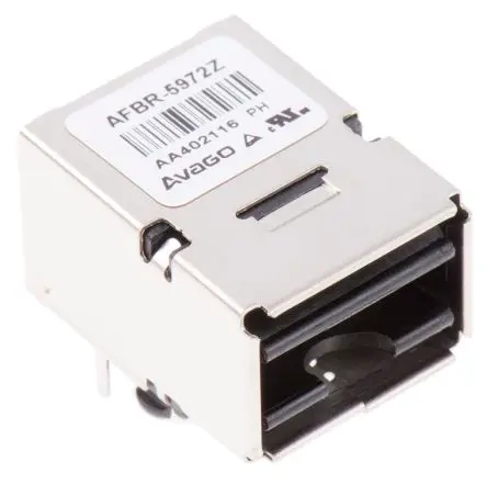 Produktfoto 1 von Broadcom LWL-Transceiver, 100 Mbit/s, Vielseitige Verbindung-Anschluss 675 nm Wellenlänge max. Empf., 8-polig Rechteckig