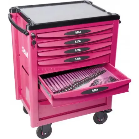 Produktfoto 1 von SAM ABS Rollenschrank 7 Schubladen mit Rädern, 940 mm x 680mm x 560 mm