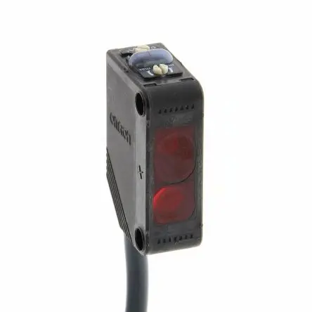 Produktfoto 1 von Omron E3Z Rechteckig Optischer Sensor, Hintergrundunterdrückung, NPN Ausgang, Kabel