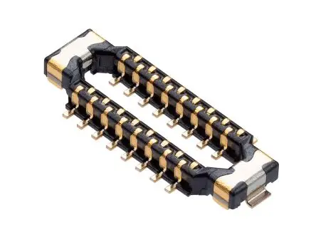 Produktfoto 1 von Molex 203390 Leiterplattenleiste Vertikal, 32-polig / 4-reihig, Raster 0.6 mm Raster Oberfläche