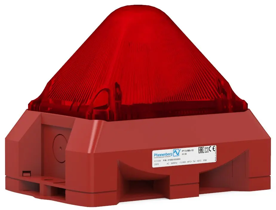 Produktfoto 1 von Pfannenberg PY X Blink-Licht Signalleuchte Rot, 12 V DC, 24 V DC, 48 V D/C
