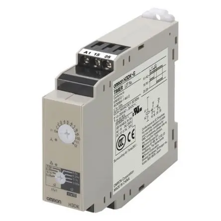 Produktfoto 1 von Omron Zeitrelais, DIN-Hutschiene 24 to 240 V ac/dc 24V ac, 240 V ac, 1 to 120 s, 2 Kont. 1, 2-poliger Umschalter