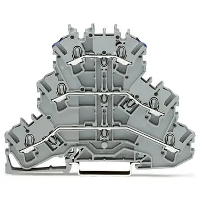 Produktfoto 1 von WAGO TOPJOB S Mehrstufiger Anschlussklemmenblock 3 Grau, 2.5mm², 500V Einsteck-Anschluss IECEx/ATEX/CSA