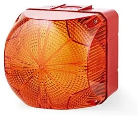 Produktfoto 1 von AUER Signal QBS LED Stroboskop LED-Signalleuchte 48V ac/dc Rot Oberfläche, Ø 94 mm x 94 mm IP66