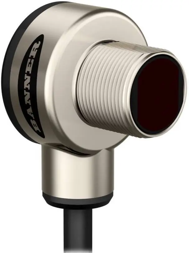 Produktfoto 1 von Banner zylindrisch Optischer Sensor, Diffus, Bereich 20 m, PNP Ausgang, 4-polig M12, Dunkelschaltend