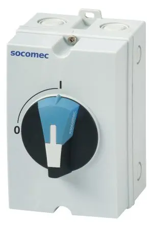 Produktfoto 1 von Socomec SIRCO M1 Trennschalter 3-polig DIN-Hutschiene, Schnellanschluss, Wand 40A 23 kW Schwarz IP65