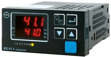 Produktfoto 1 von P.M.A KS41 PID Temperaturregler Panel, 3 x Spannung (0/2 bis 10 V), 0 bis 20 mA, 12 V, Strom (0/4 bis 20 mA),
