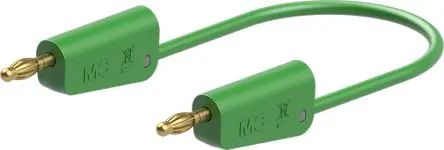 Produktfoto 1 von Staubli Messleitung 19A Stecker / Stecker, Grün 2 m, 30V ac