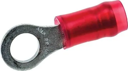 Produktfoto 1 von TE Connectivity PIDG Ringkabelschuh, Isoliert 22 AWG, Nylon, Rot, 16 AWG max.AWG, aussen ø 5.54 mm, innen ø 3.25 mm,