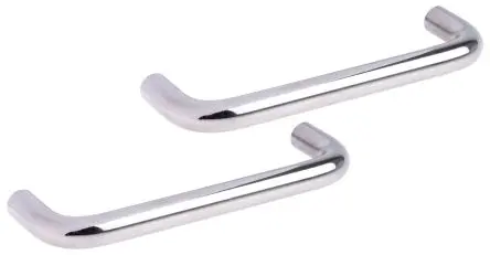 Produktfoto 1 von RS PRO Eloxiert Silber Aluminium Griff, L 108 mm H 34 mm B 8mm, Lochabst. 100 mm
