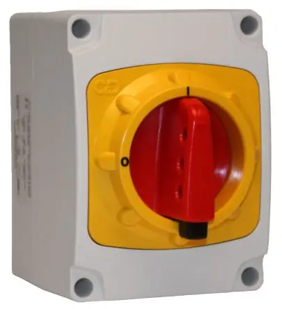 Produktfoto 1 von Craig & Derricott SDDG Trennschalter 3-polig DIN-Hutschiene 25A 11 kW Rot IP66 3-phasig