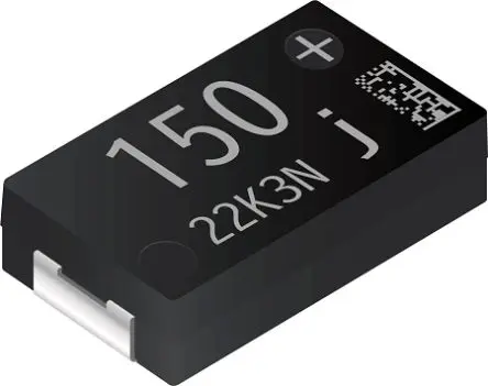 Produktfoto 1 von Panasonic JX, Oberfläche Elektrolyt Polymerkondensator 120 μF ±20 % / 6.3V, -55 °C → 125 °C