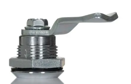 Produktfoto 1 von RS PRO, Silber Dreieckschloss aus Druckguss, Schrankschloss 25 mm, entsperrbar mit Schlüssel