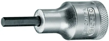 Produktfoto 1 von Gedore 1/2 in 10 mm Sechskant Schraubbit, Sechskant Vanadium Stahl, 1-teilig, 60 mm