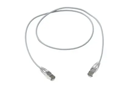 HellermannTyton Connectivity RJ45SPC6A Ethernet-Kabel, 5 m, Grau Geschirmt, Aussen ø 4.7 mm Außen-ø