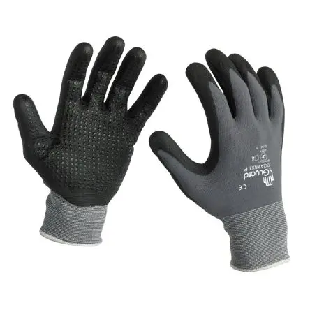 Produktfoto 1 von GUYARD BOA MIXT P Arbeitshandschuhe Größe 9 Polyamid Schwarz, Grau Nitril, Polyurethan 10