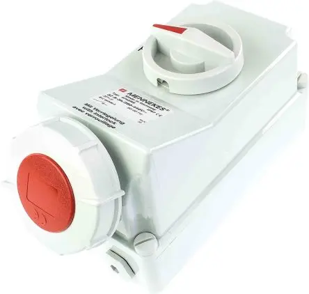 Produktfoto 1 von MENNEKES CEE Steckvorrichtung Überspannungsschutz, Buchse Rot Gerade 3+N+E 6 h 125A, 400V, IP67